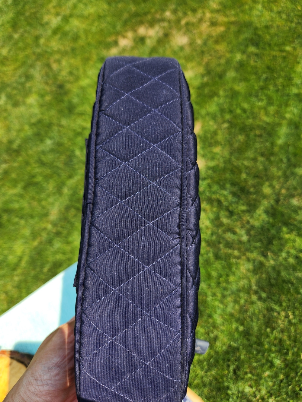 Vera Bradley Quilted Dark Navy Cosmetic Pouch - Picture 6 of 6
